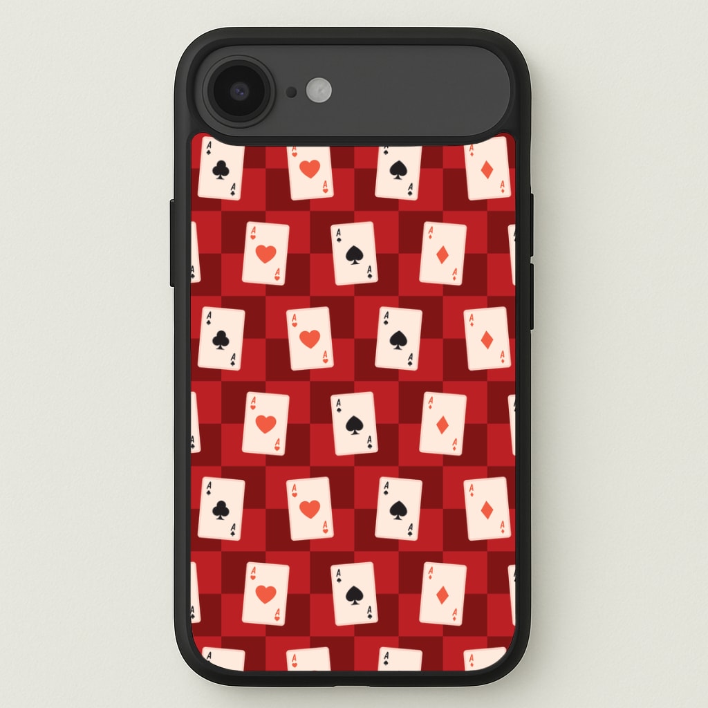 Card Deck Checkered Pattern Phone Case for iPhone 17 Air