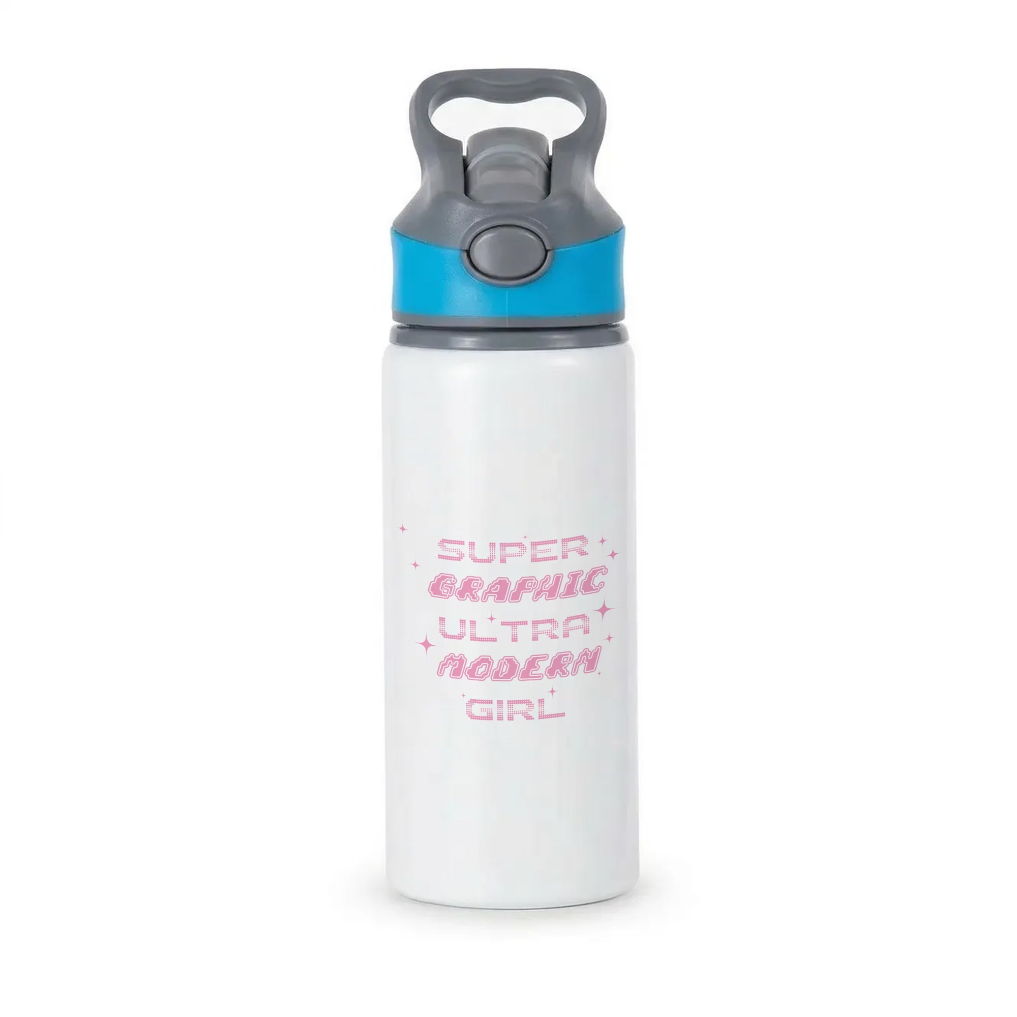 Super Graphic Ultra Modern Girl - Chappell Active Water Bottle - Blue