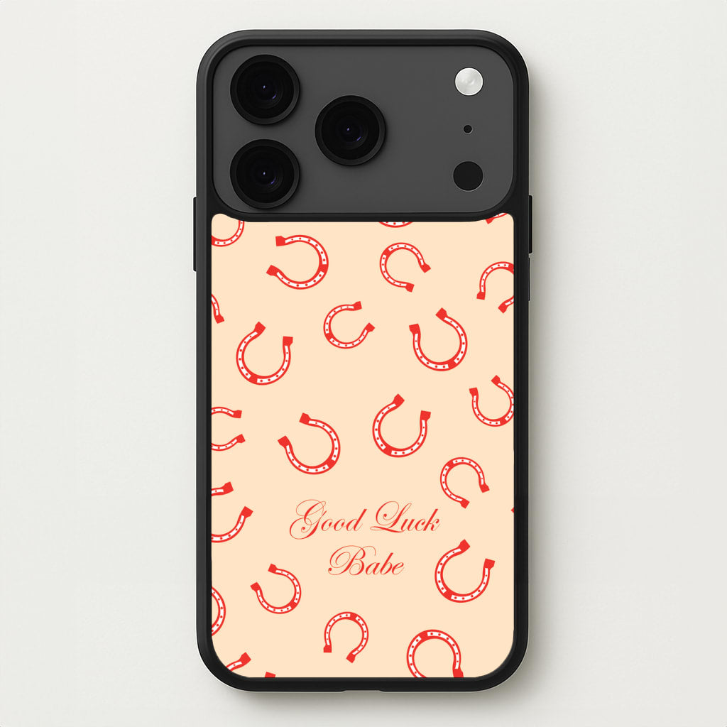 Good Luck Babe Horseshoe Phone Case for iPhone 17 Pro