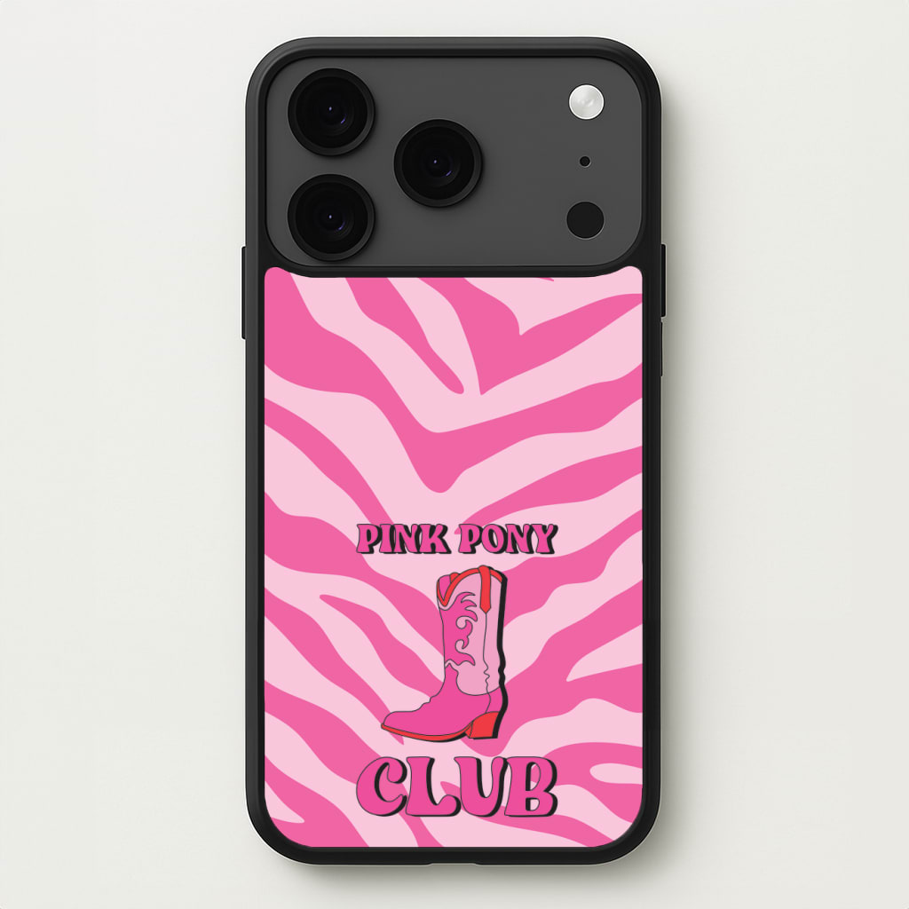 Zebra Print Pink Pony Club Phone Case for iPhone 17 Pro Max