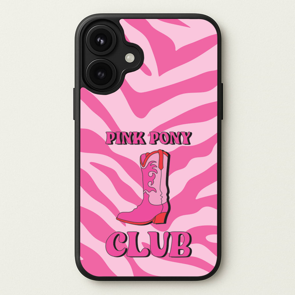 Zebra Print Pink Pony Club Phone Case for iPhone 17