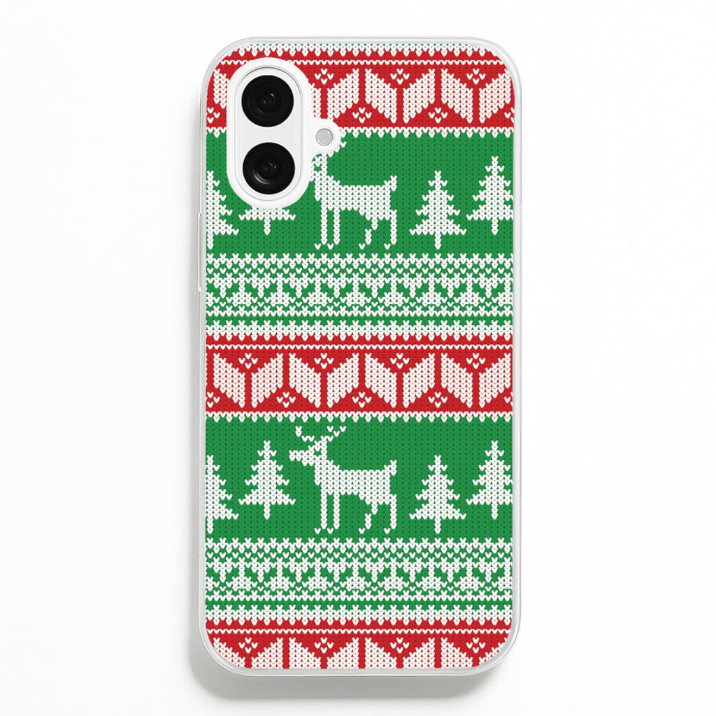 Christmas Jumper Pattern Christmas - Christmas Phone Case for iPhone 16 Plus