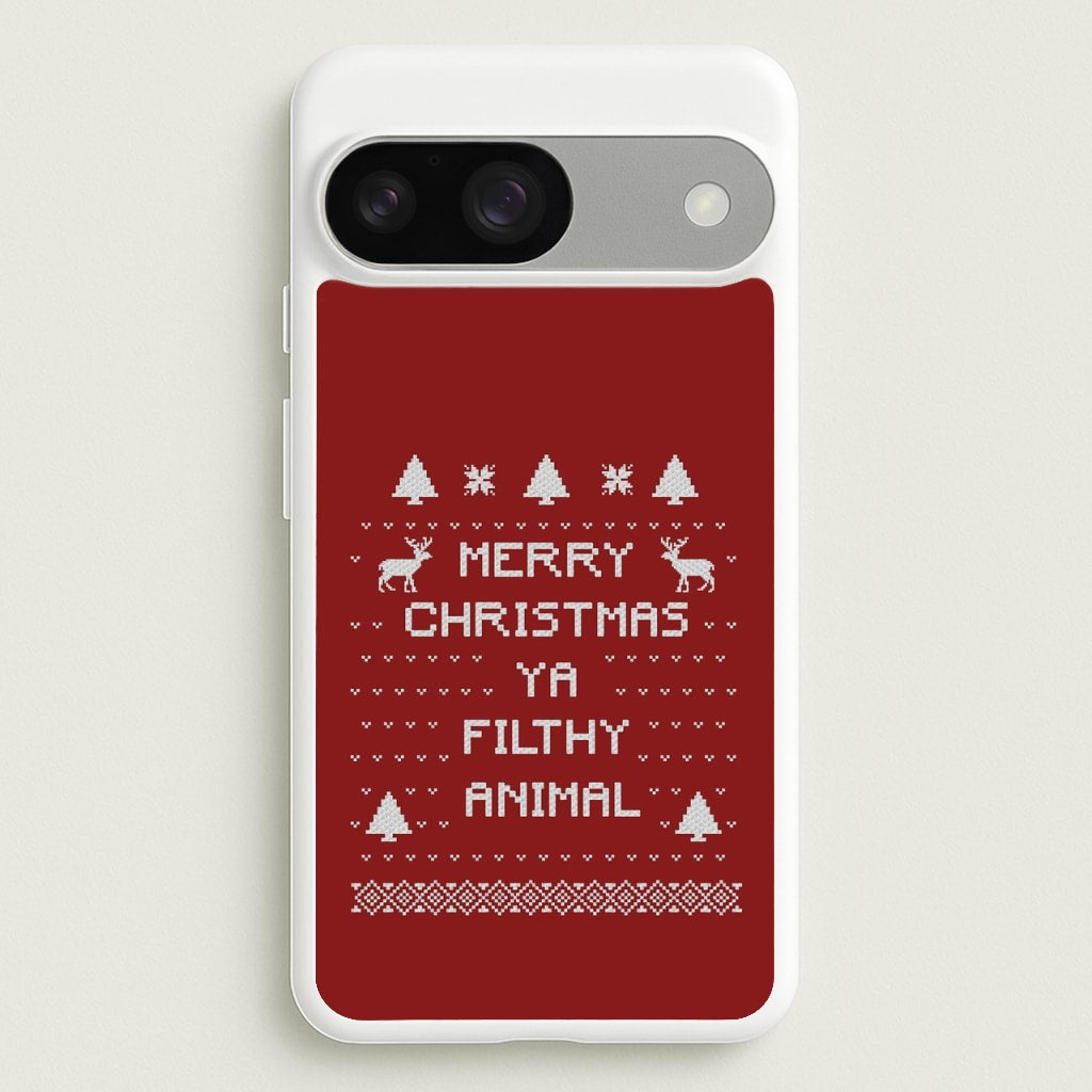 Merry Christmas Ya Filthy Animal - Christmas Phone Case for Google Pixel 9 / 9 Pro