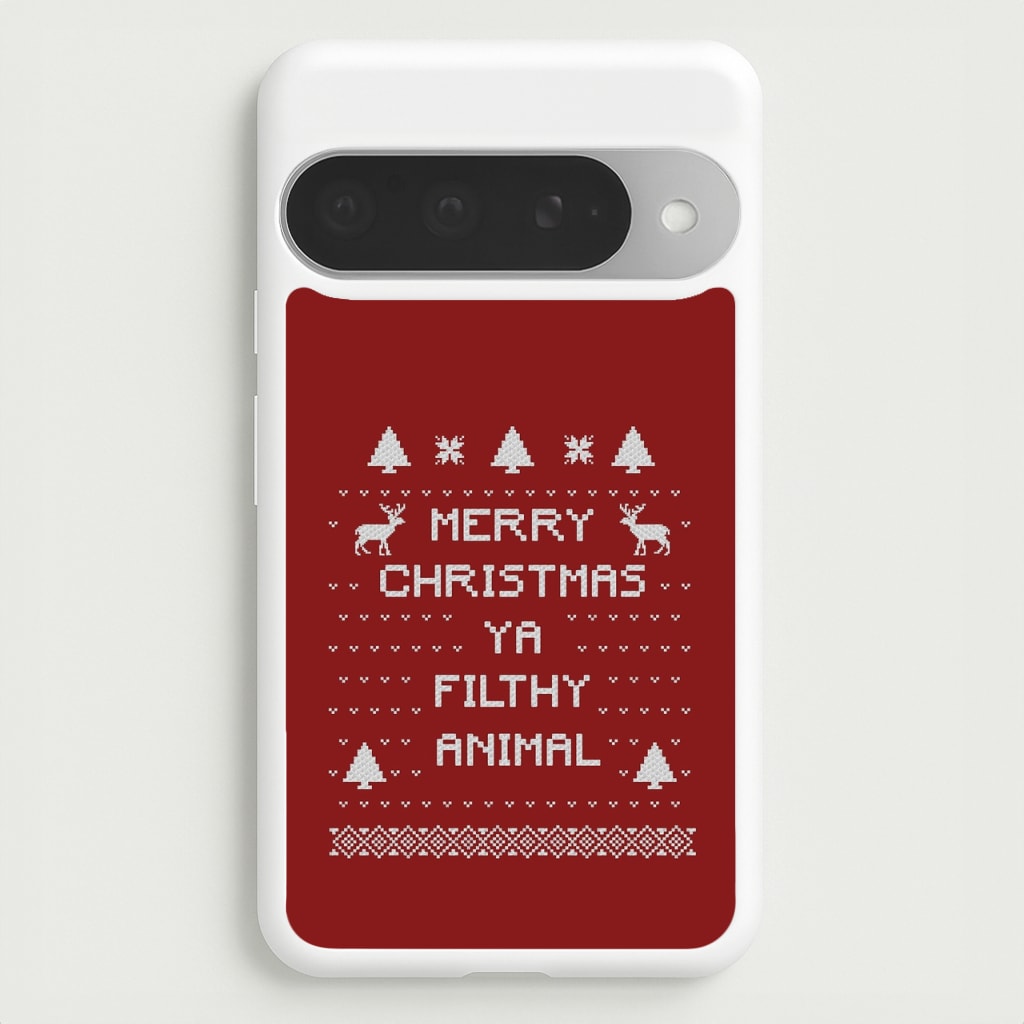 Merry Christmas Ya Filthy Animal Phone Case for Google Pixel 10 Pro XL