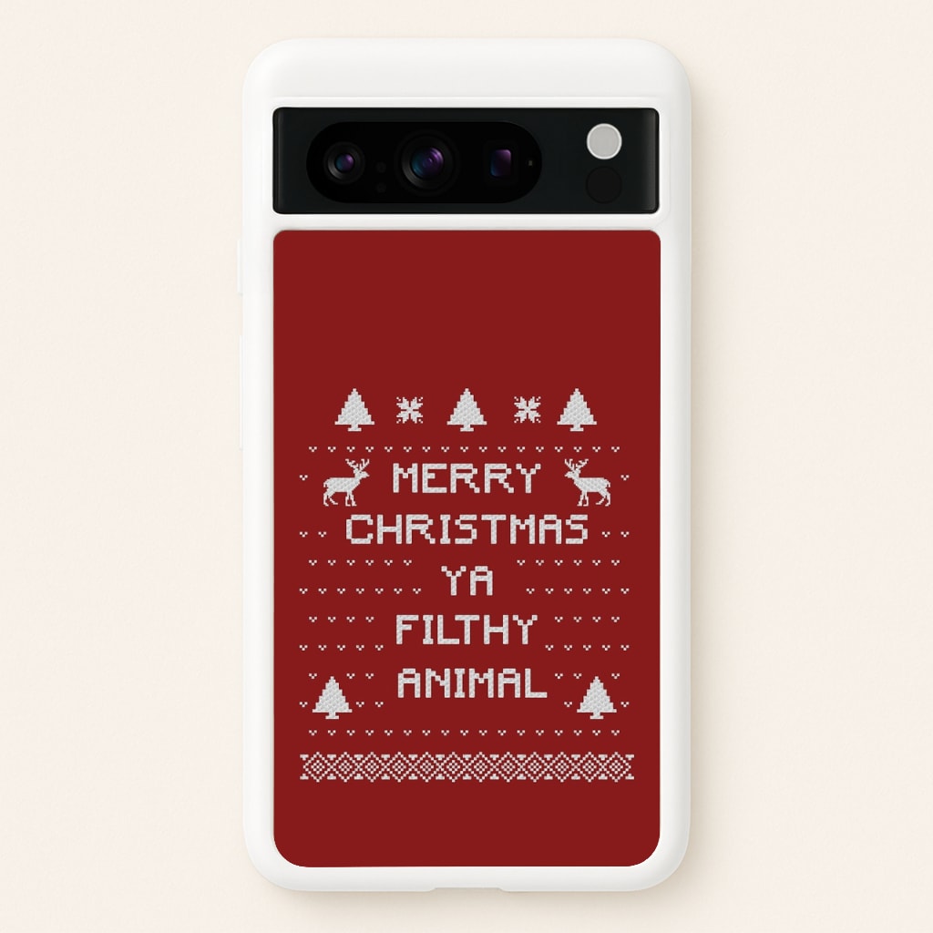 Merry Christmas Ya Filthy Animal - Christmas Phone Case for Google Pixel 8 Pro