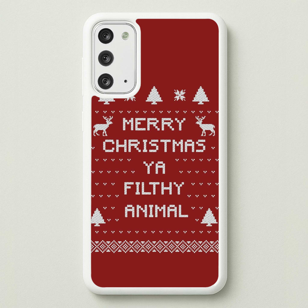 Merry Christmas Ya Filthy Animal - Christmas Phone Case for Galaxy Note 20