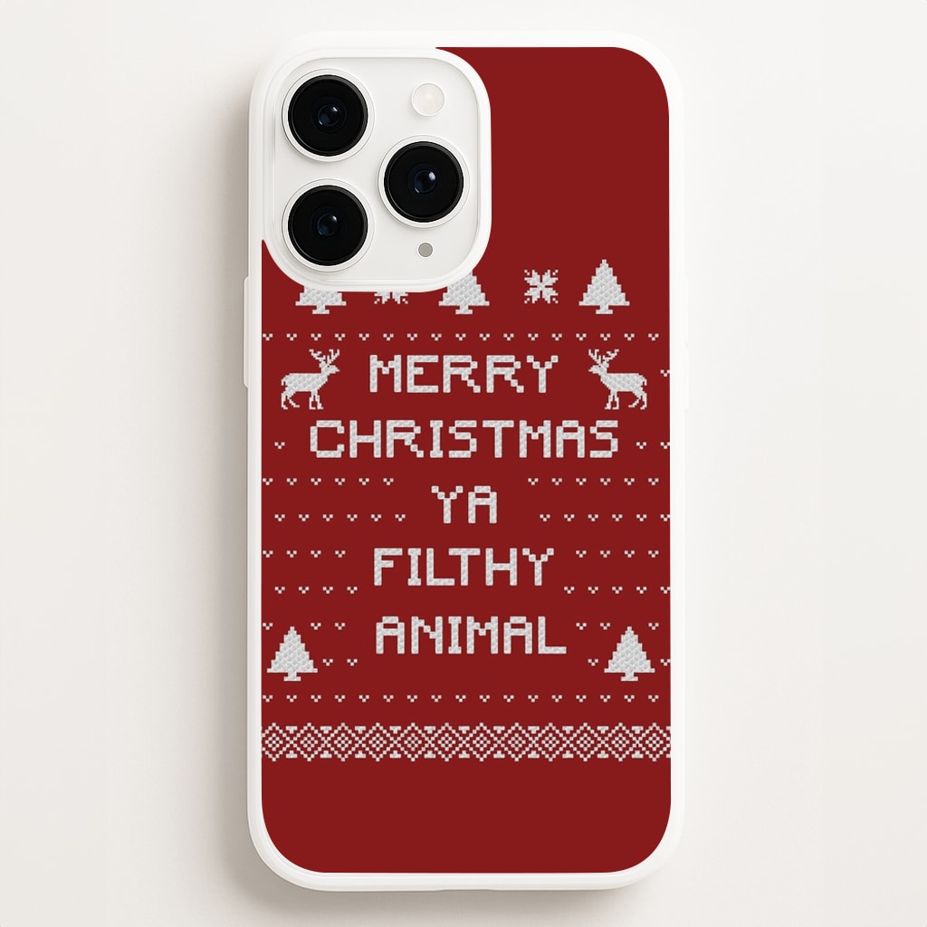 Merry Christmas Ya Filthy Animal - Christmas Phone Case for iPhone 11 Pro Max
