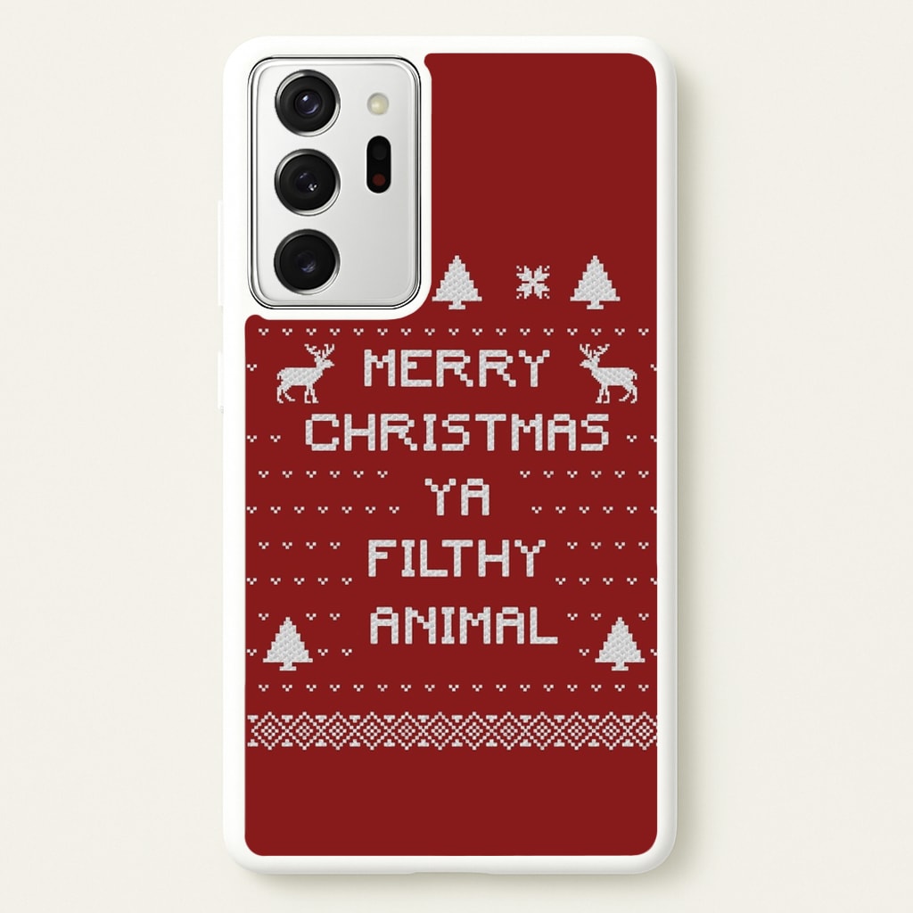 Merry Christmas Ya Filthy Animal - Christmas Phone Case for Galaxy Note 20 Ultra