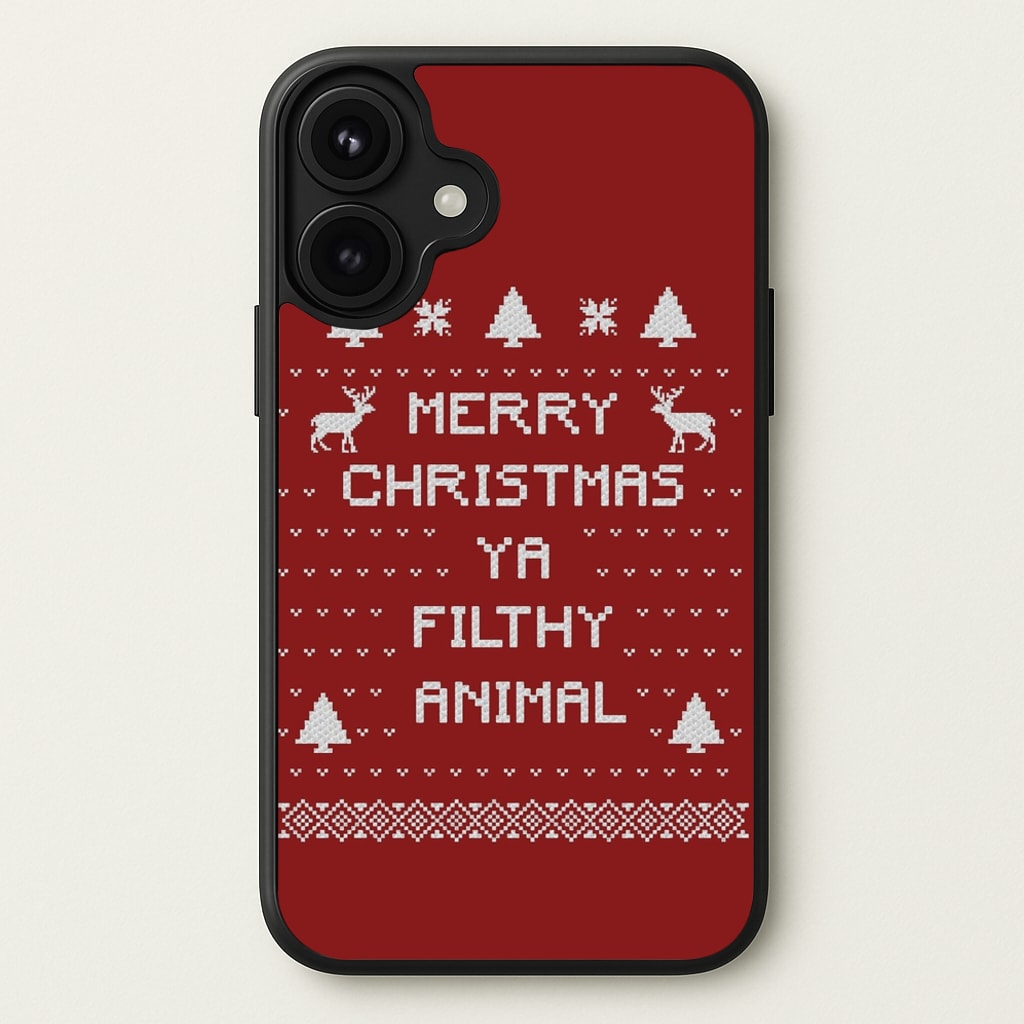 Merry Christmas Ya Filthy Animal Phone Case for iPhone 17