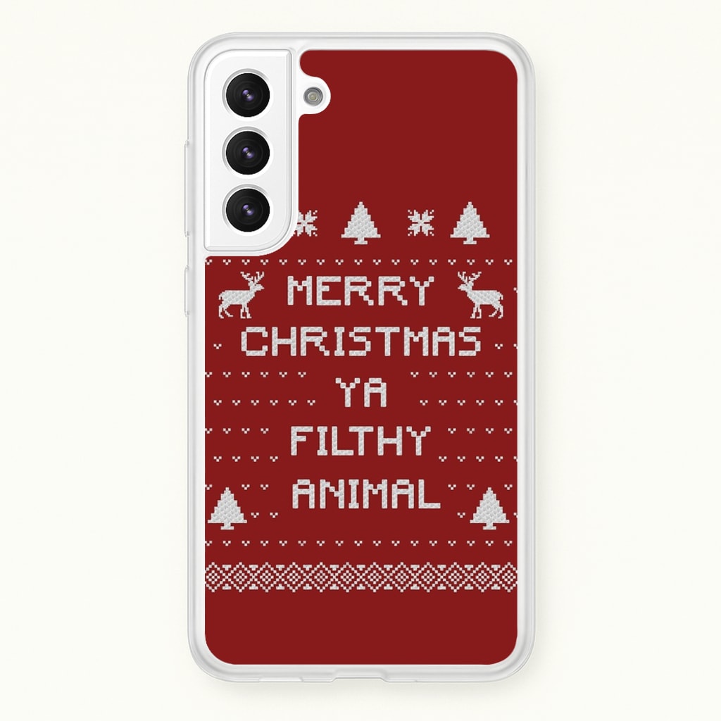 Merry Christmas Ya Filthy Animal - Christmas Phone Case for Galaxy S22 Plus