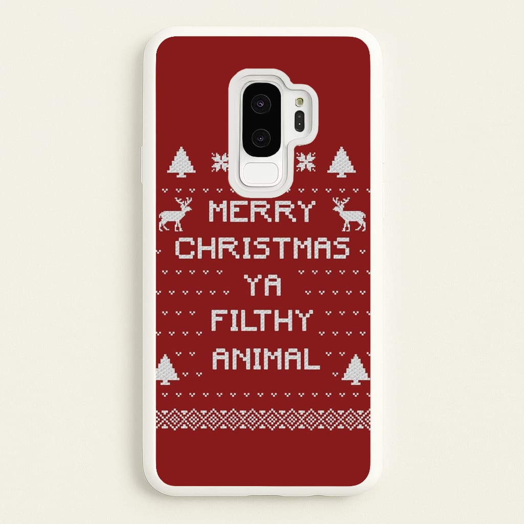 Merry Christmas Ya Filthy Animal - Christmas Phone Case for Galaxy S9 Plus