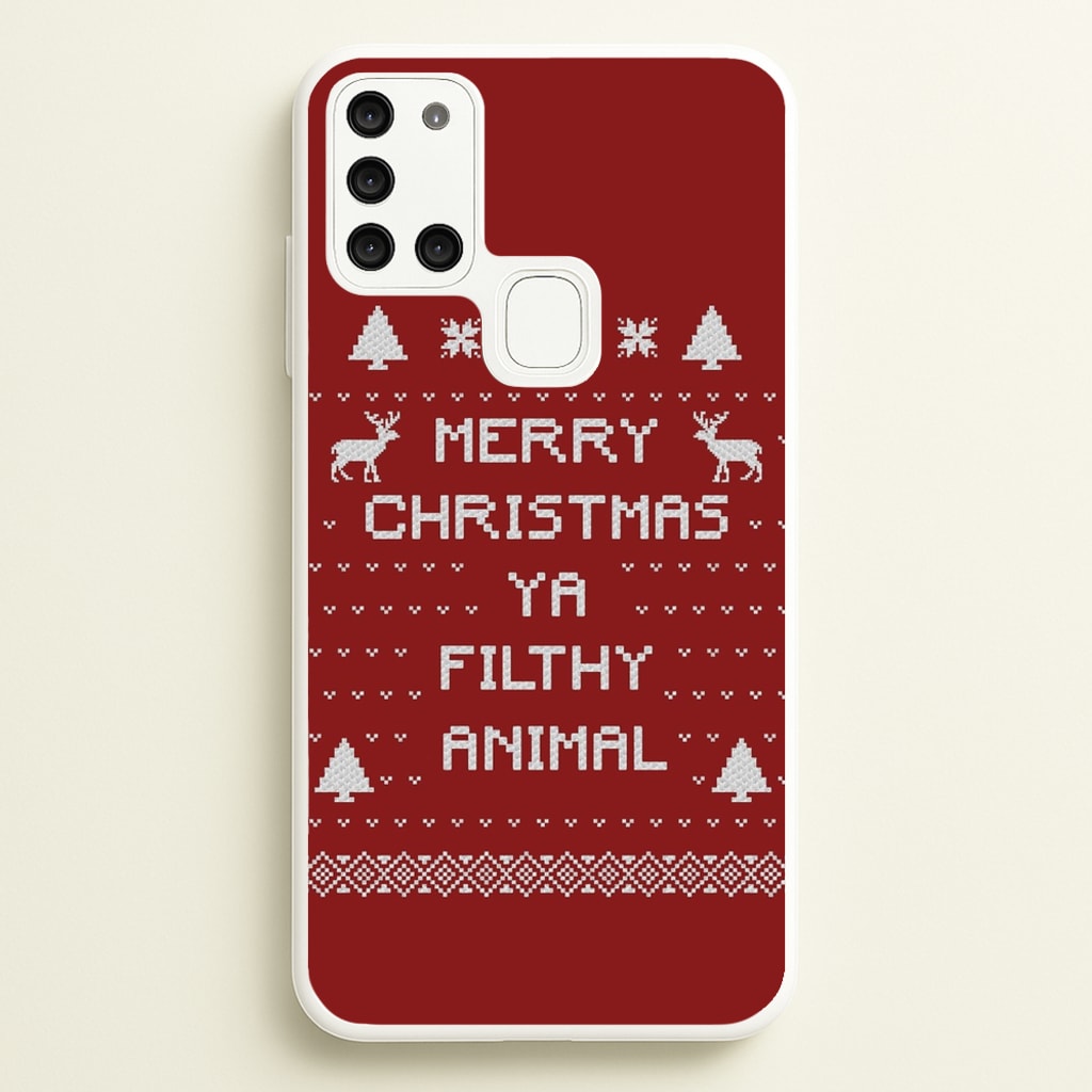 Merry Christmas Ya Filthy Animal - Christmas Phone Case for Galaxy A21s
