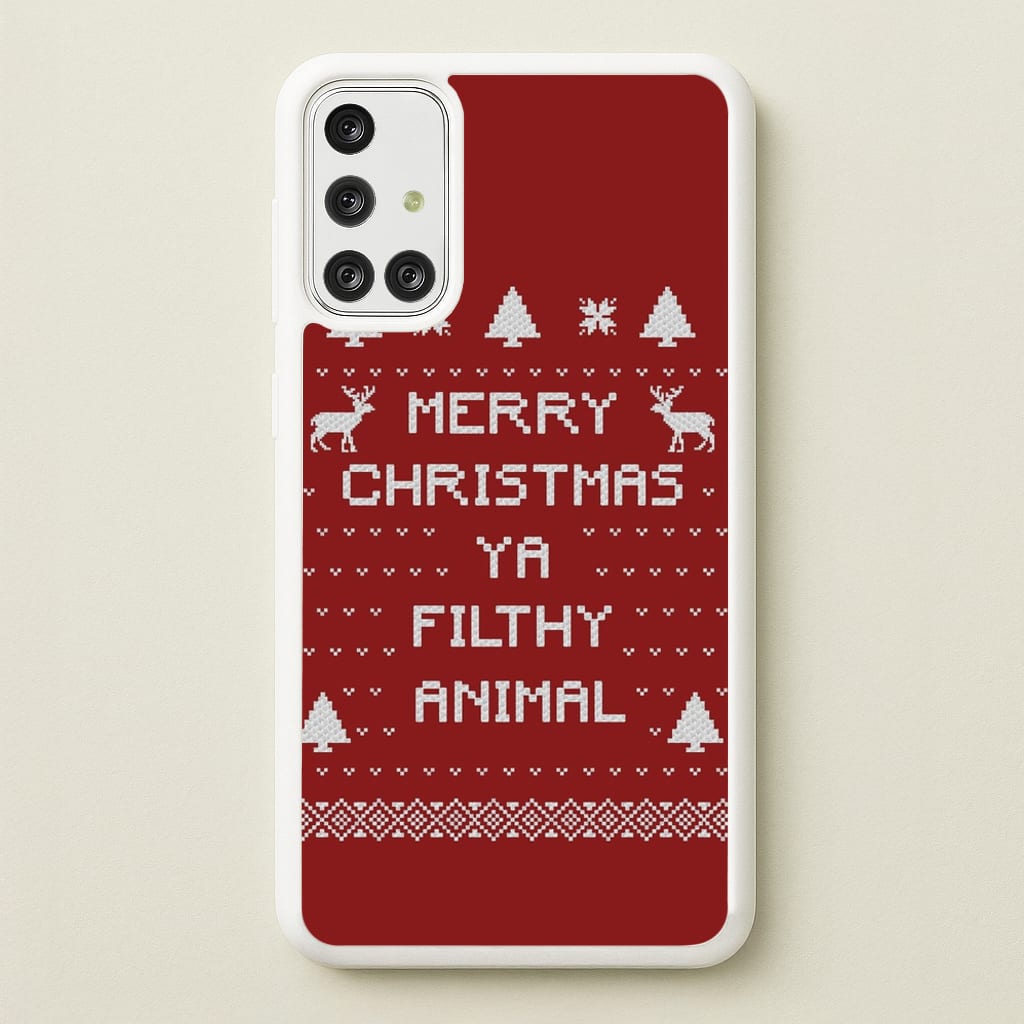 Merry Christmas Ya Filthy Animal - Christmas Phone Case for Galaxy A71
