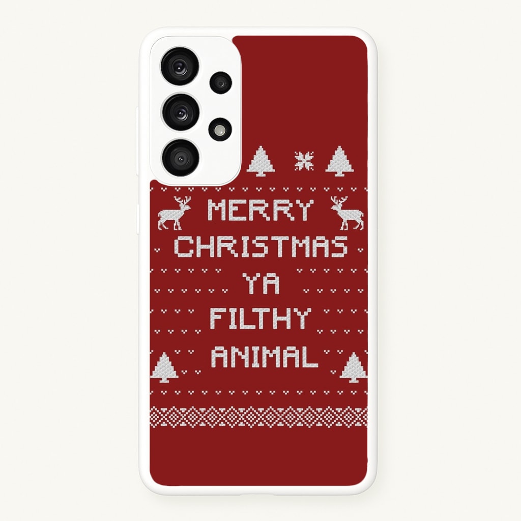 Merry Christmas Ya Filthy Animal - Christmas Phone Case for Galaxy A53