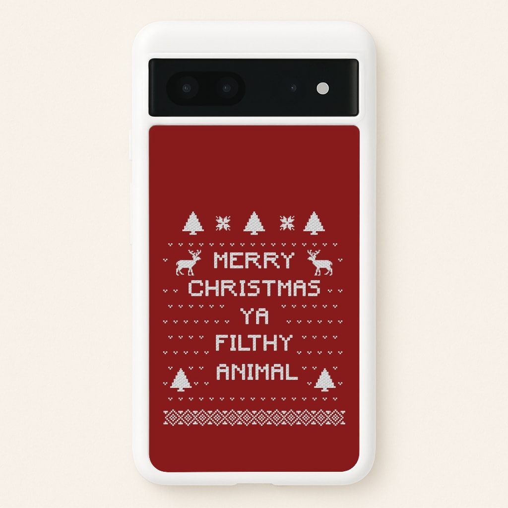 Merry Christmas Ya Filthy Animal - Christmas Phone Case for Google Pixel 7