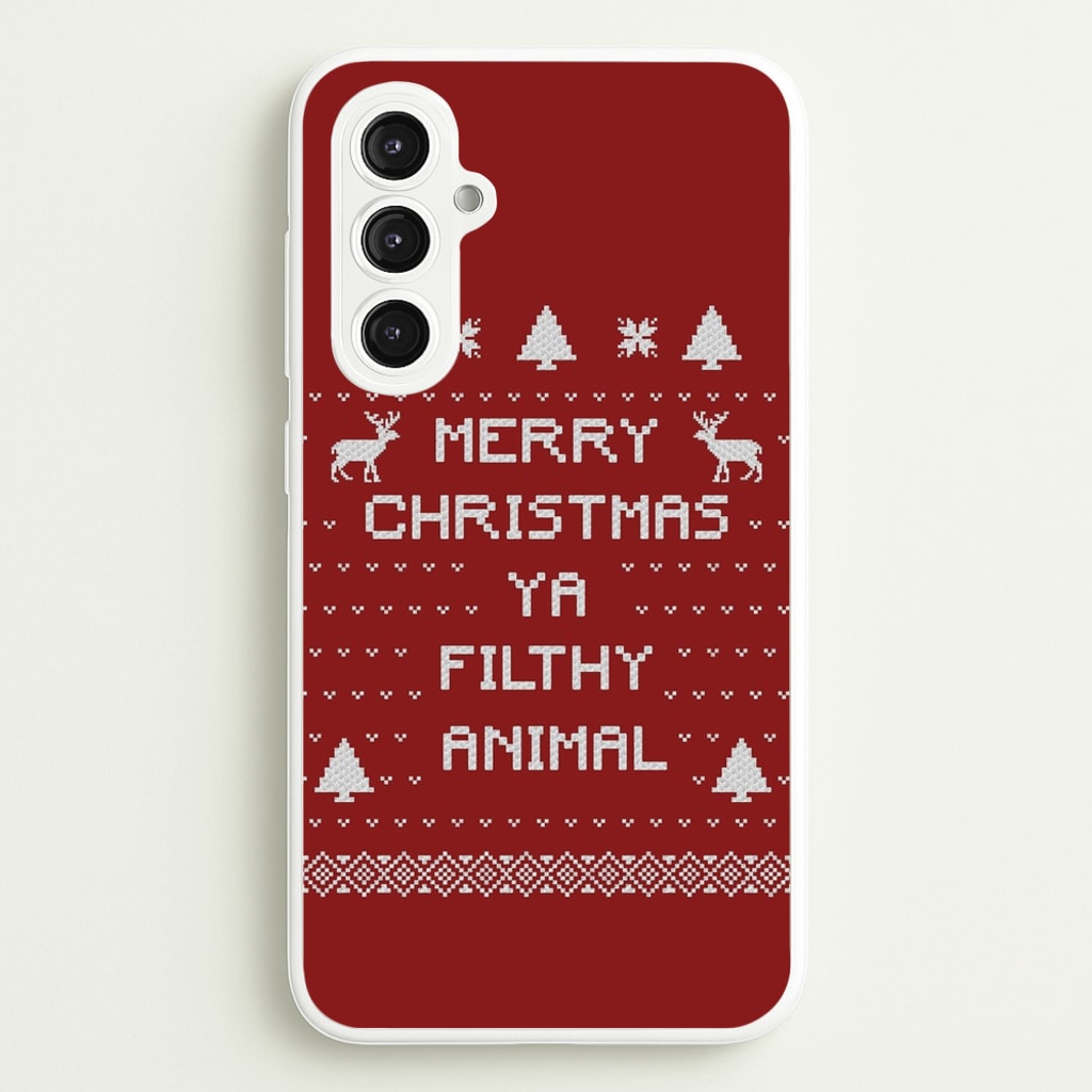 Merry Christmas Ya Filthy Animal - Christmas Phone Case for Galaxy S23FE