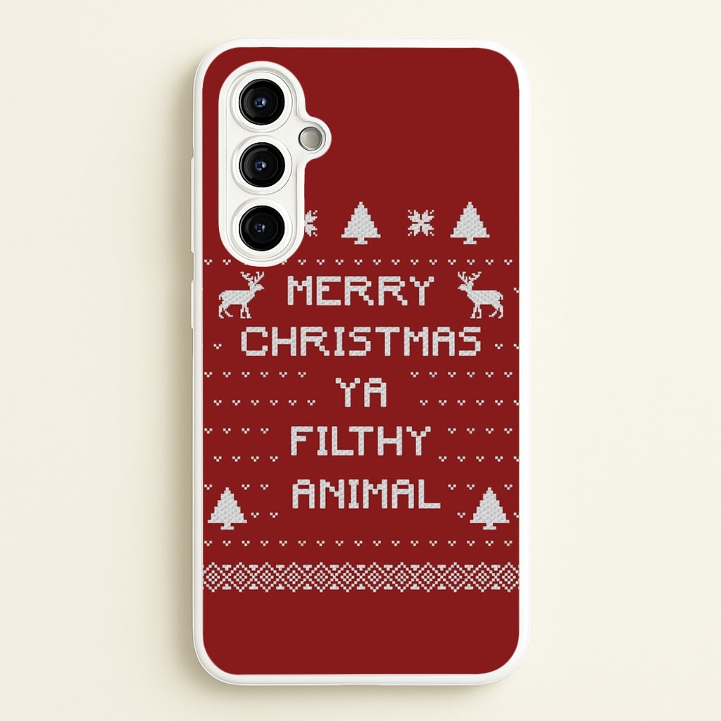 Merry Christmas Ya Filthy Animal - Christmas Phone Case for Galaxy A54