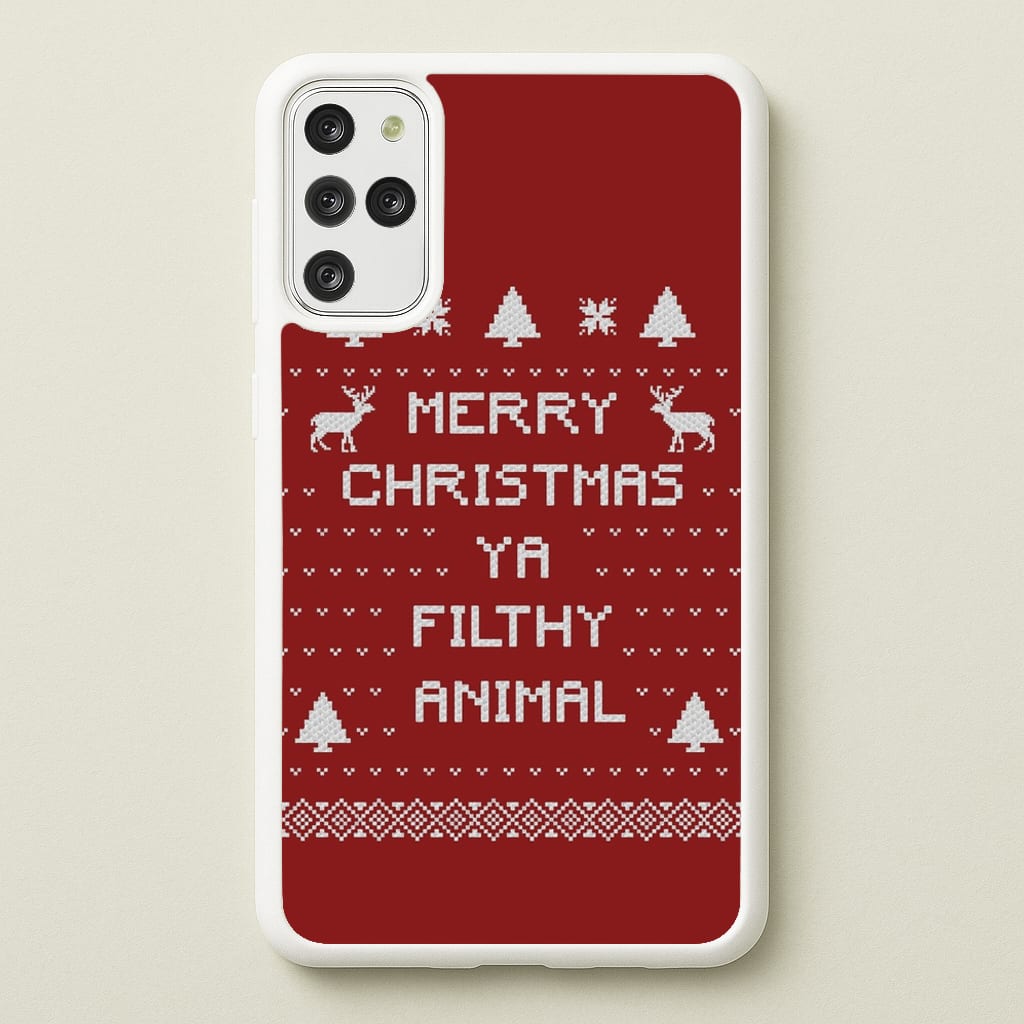 Merry Christmas Ya Filthy Animal - Christmas Phone Case for Galaxy S20 Plus
