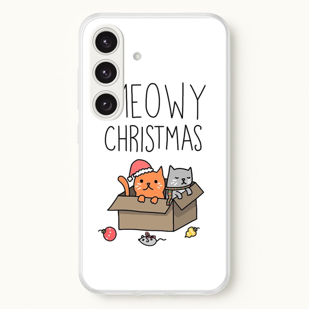 Meowy Christmas - Christmas Phone Case for Galaxy S25 Plus