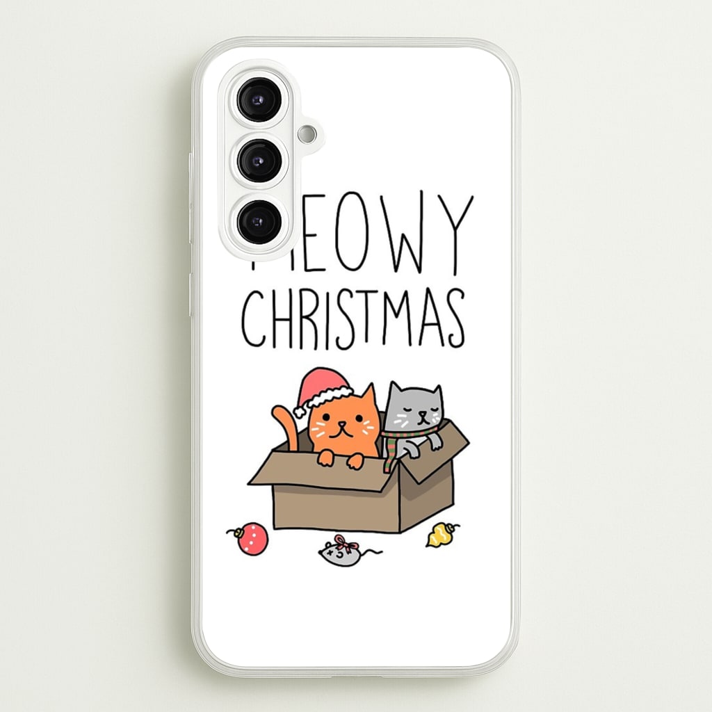 Meowy Christmas - Christmas Phone Case for Galaxy A16