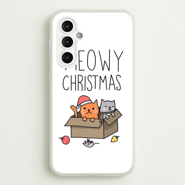 Meowy Christmas - Christmas Phone Case for Galaxy A14