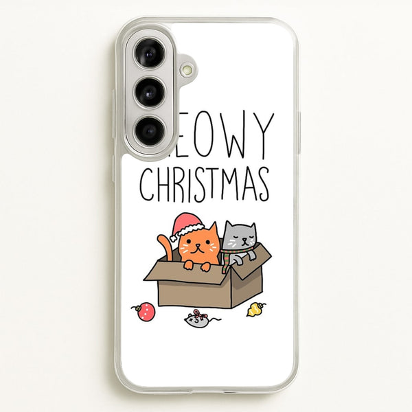 Meowy Christmas - Christmas Phone Case for Galaxy A56