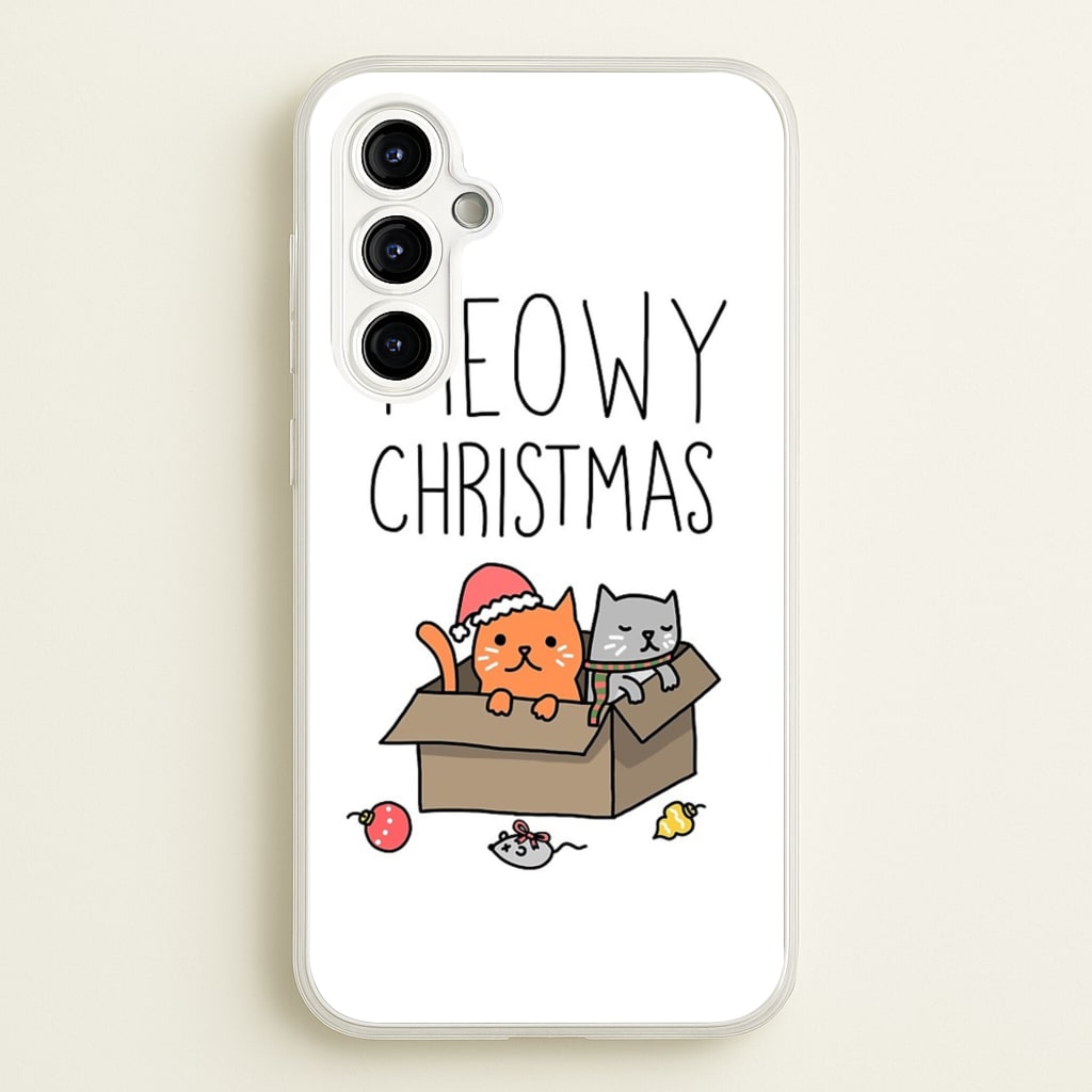 Meowy Christmas - Christmas Phone Case for Galaxy A54