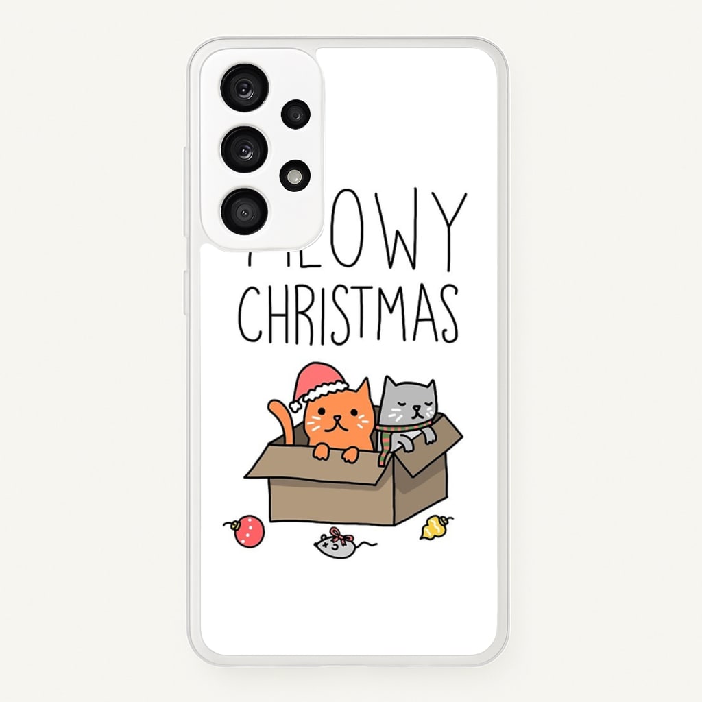 Meowy Christmas - Christmas Phone Case for Galaxy A53
