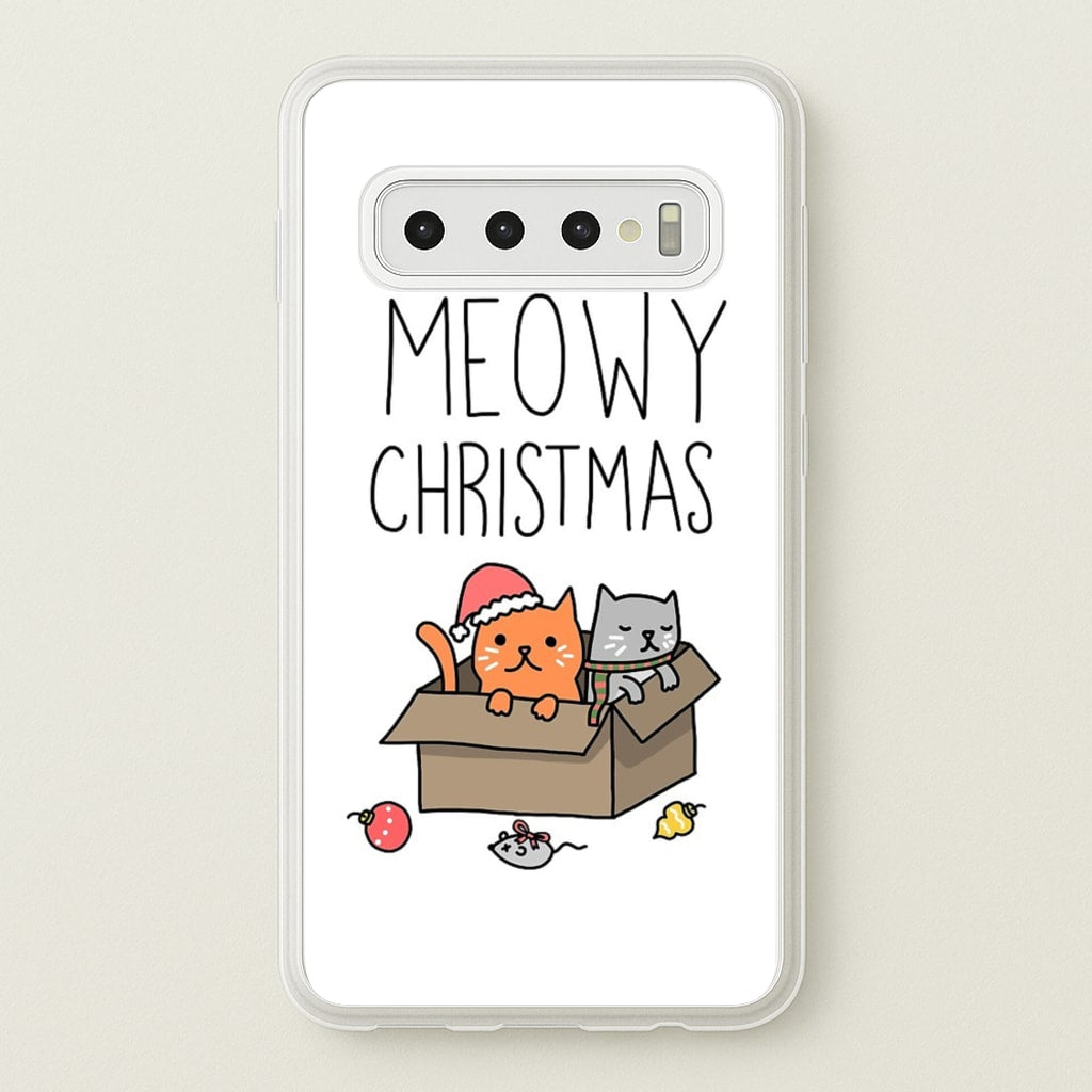 Meowy Christmas - Christmas Phone Case for Galaxy S10
