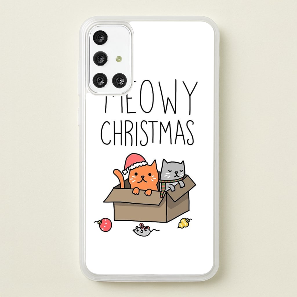 Meowy Christmas - Christmas Phone Case for Galaxy A71