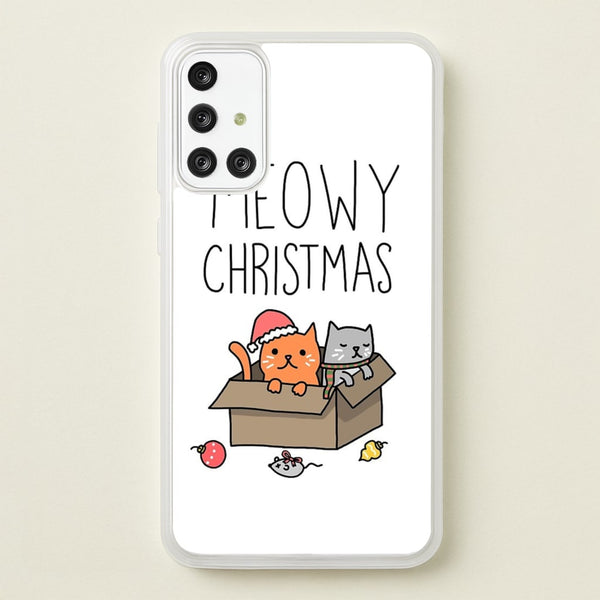Meowy Christmas - Christmas Phone Case for Galaxy A71