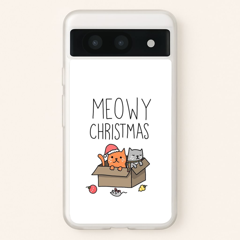 Meowy Christmas - Christmas Phone Case for Google Pixel 8a