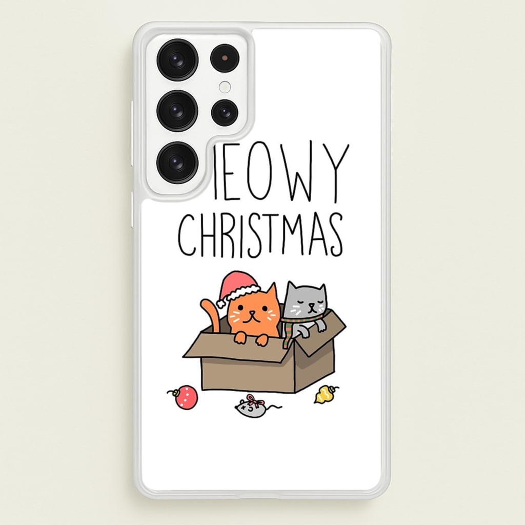 Meowy Christmas - Christmas Phone Case for Galaxy S22 Ultra