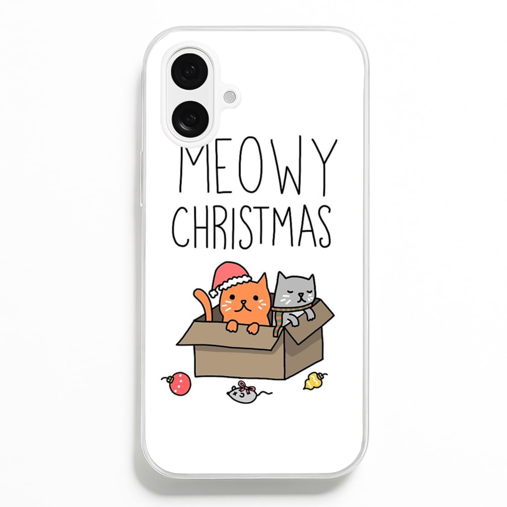 Meowy Christmas - Christmas Phone Case for iPhone 16 Plus