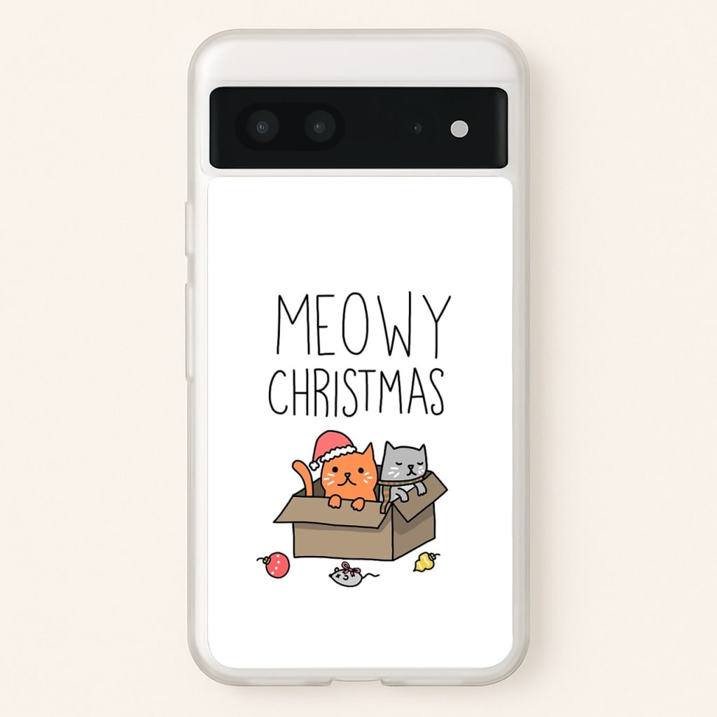 Meowy Christmas - Christmas Phone Case for Google Pixel 7