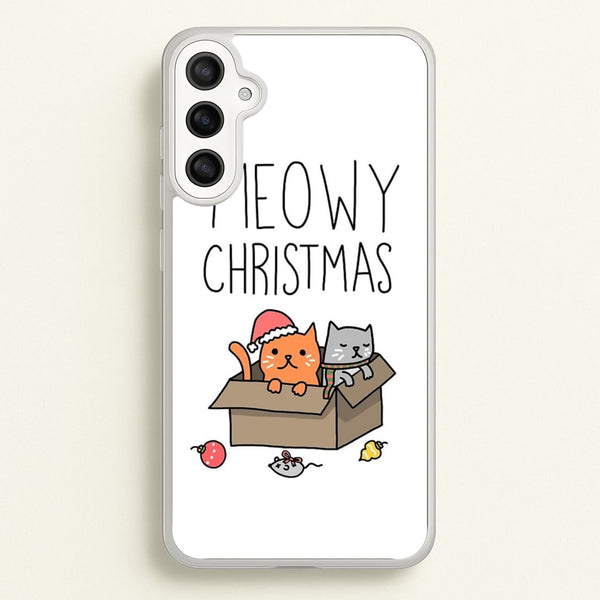 Meowy Christmas - Christmas Phone Case for Galaxy A36