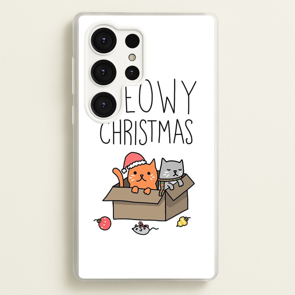 Meowy Christmas - Christmas Phone Case for Galaxy S25 Ultra