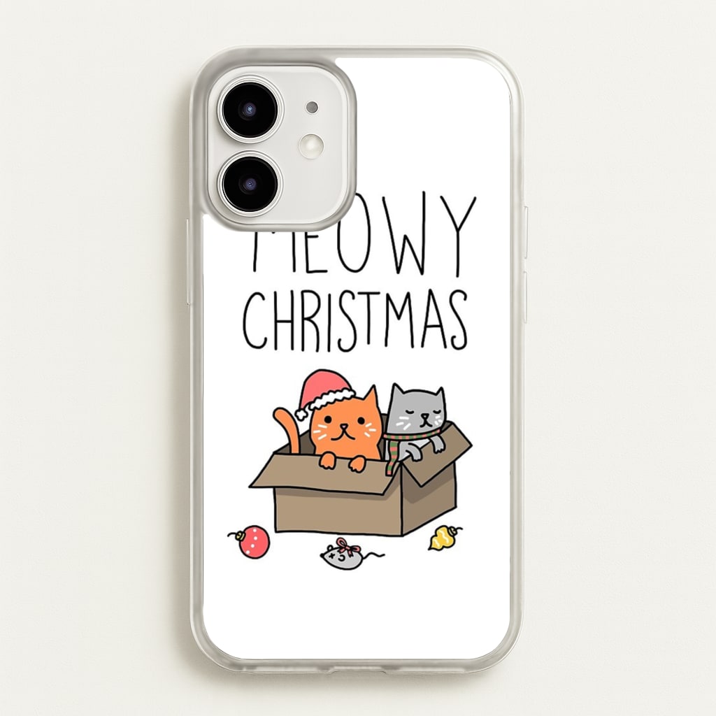 Meowy Christmas - Christmas Phone Case for iPhone 12 Mini