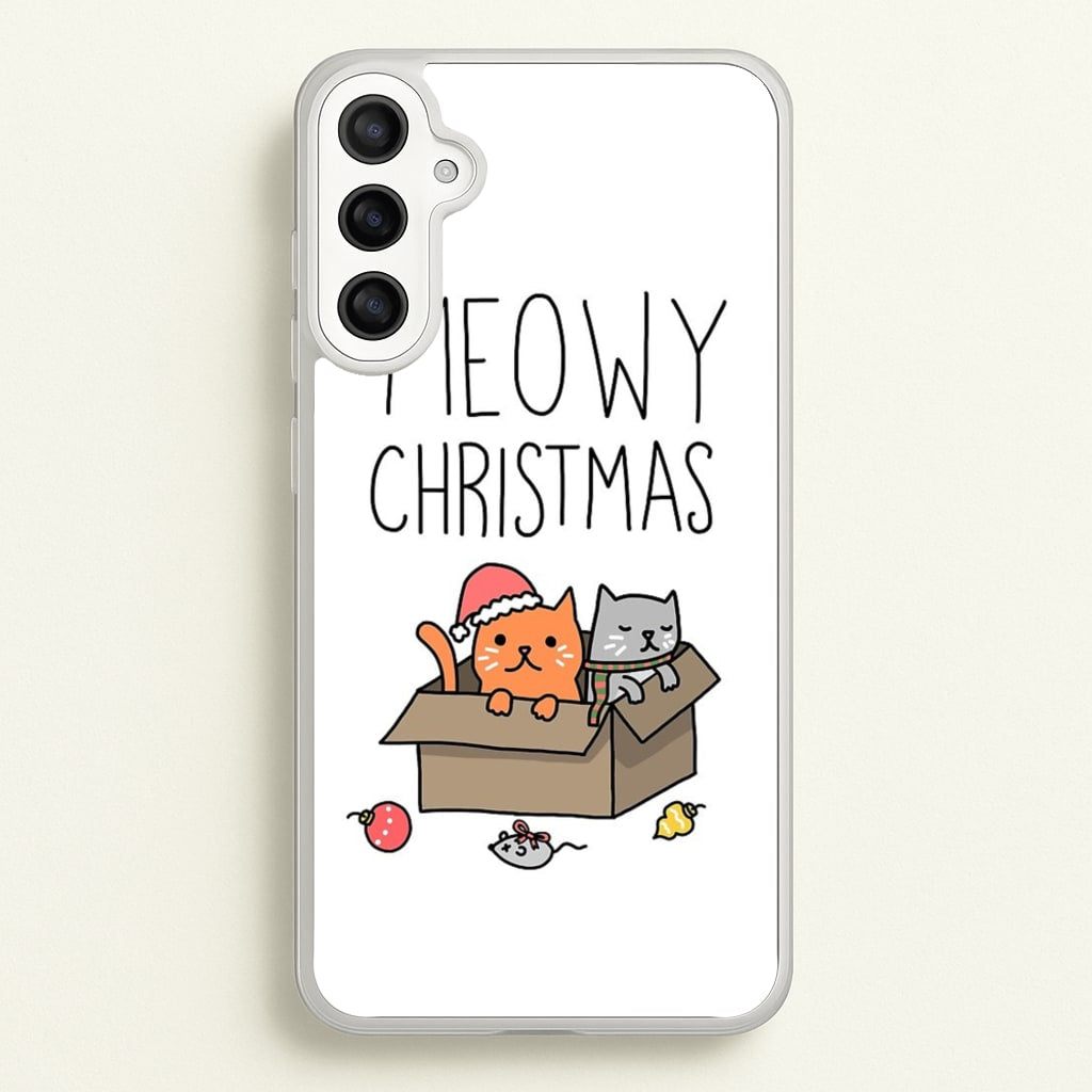Meowy Christmas - Christmas Phone Case for Galaxy A34