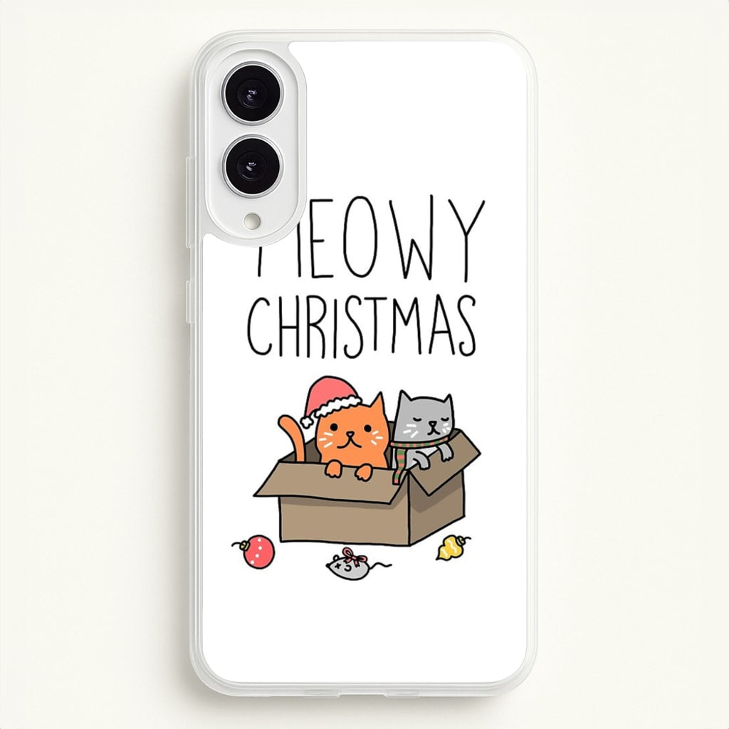 Meowy Christmas - Christmas Phone Case for Galaxy S25 Edge