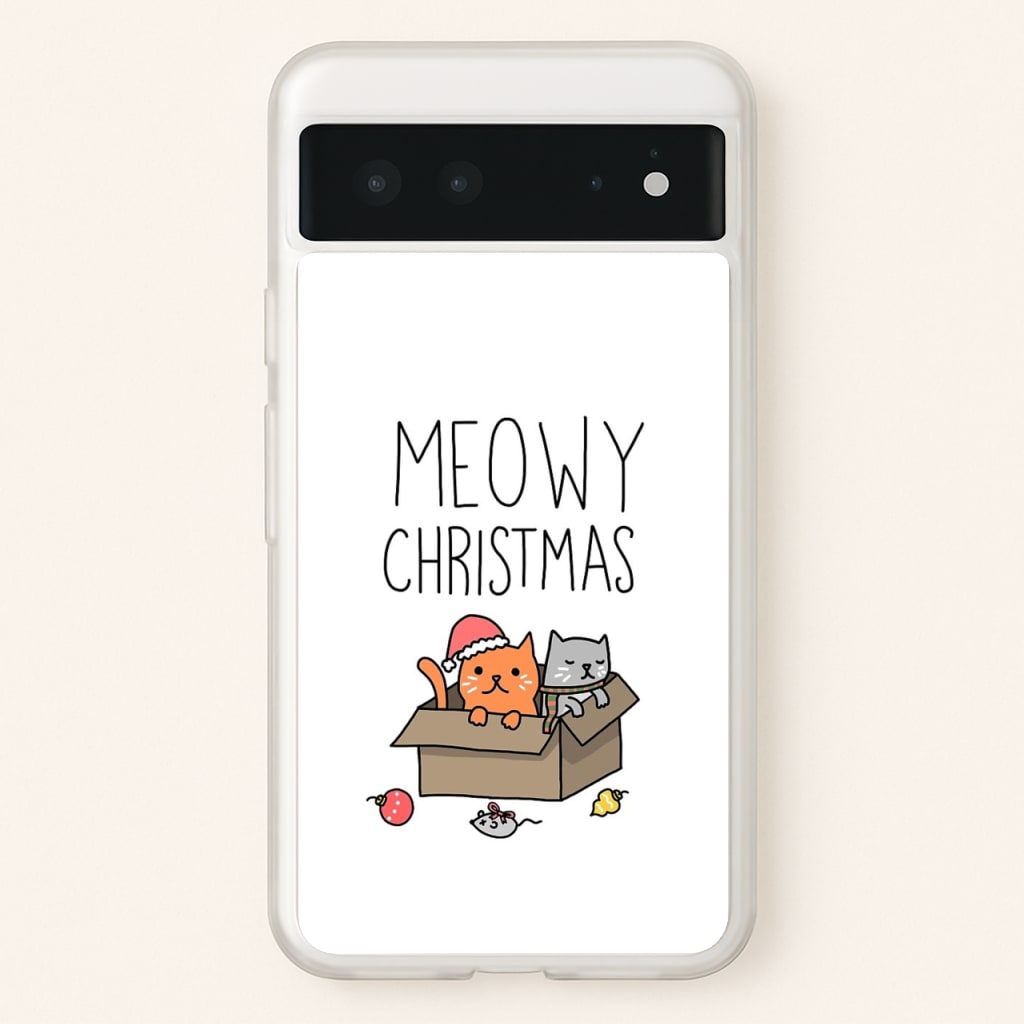 Meowy Christmas - Christmas Phone Case for Google Pixel 6