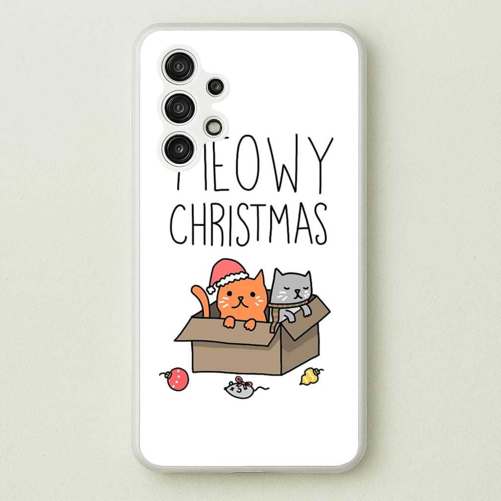 Meowy Christmas - Christmas Phone Case for Galaxy A13