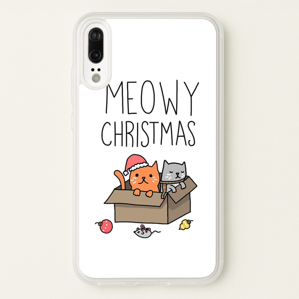 Meowy Christmas - Christmas Phone Case for Huawei P20