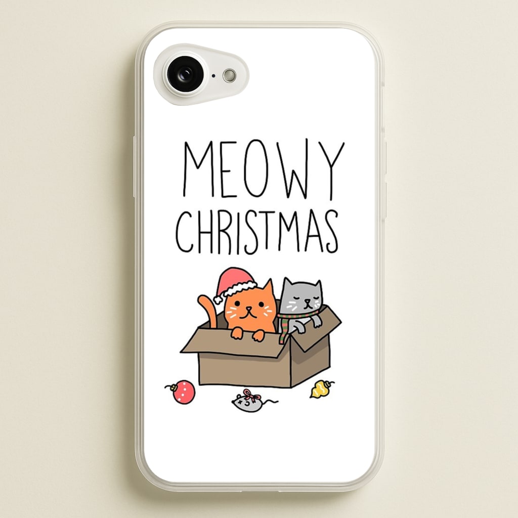 Meowy Christmas - Christmas Phone Case for iPhone 16e