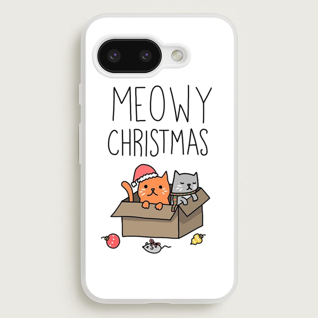 Meowy Christmas - Christmas Phone Case for Google Pixel 9a