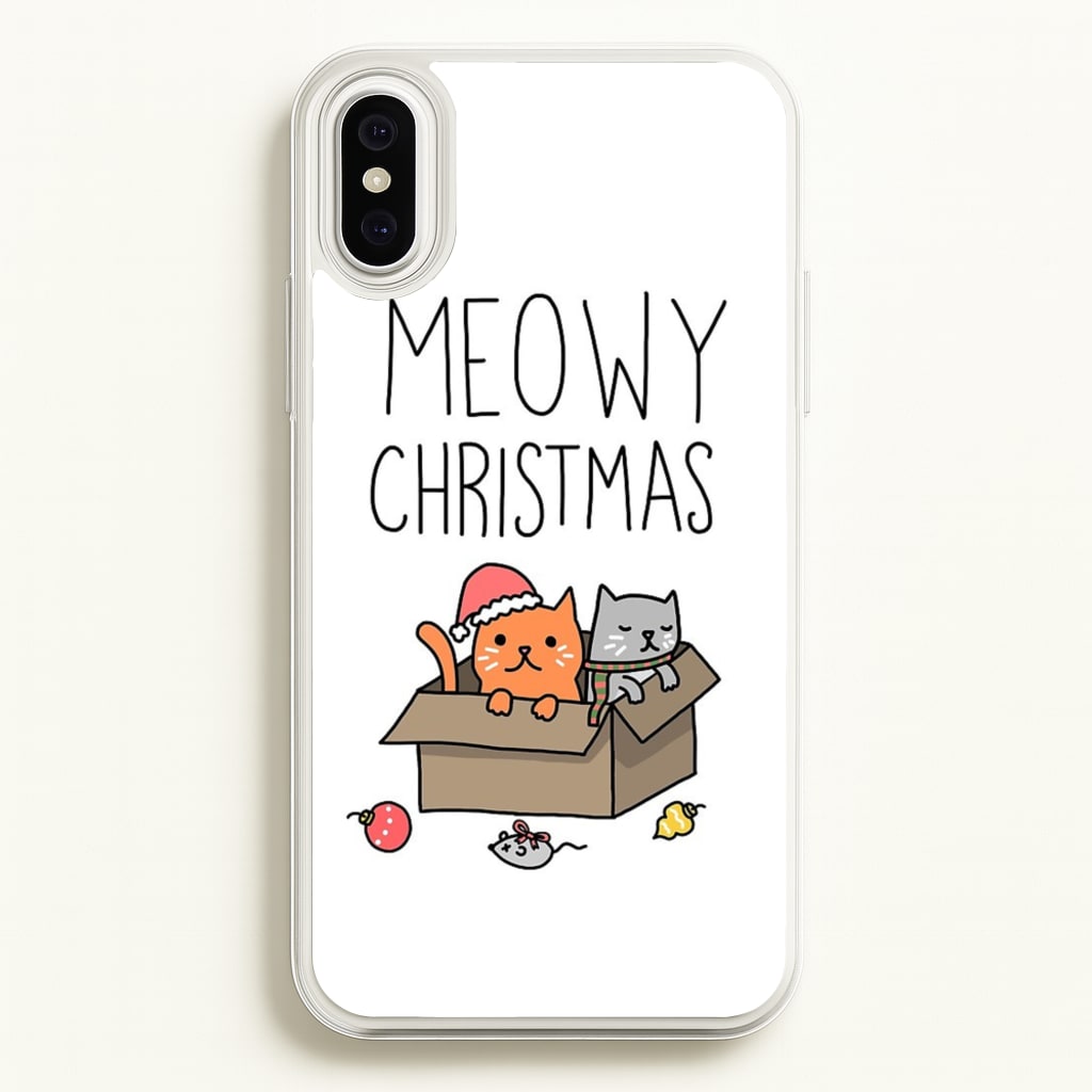 Meowy Christmas - Christmas Phone Case for iPhone XS Max
