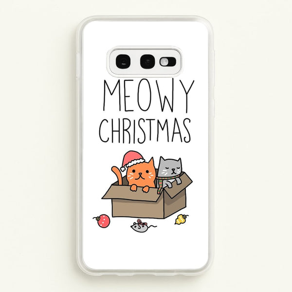 Meowy Christmas - Christmas Phone Case for Galaxy S10e