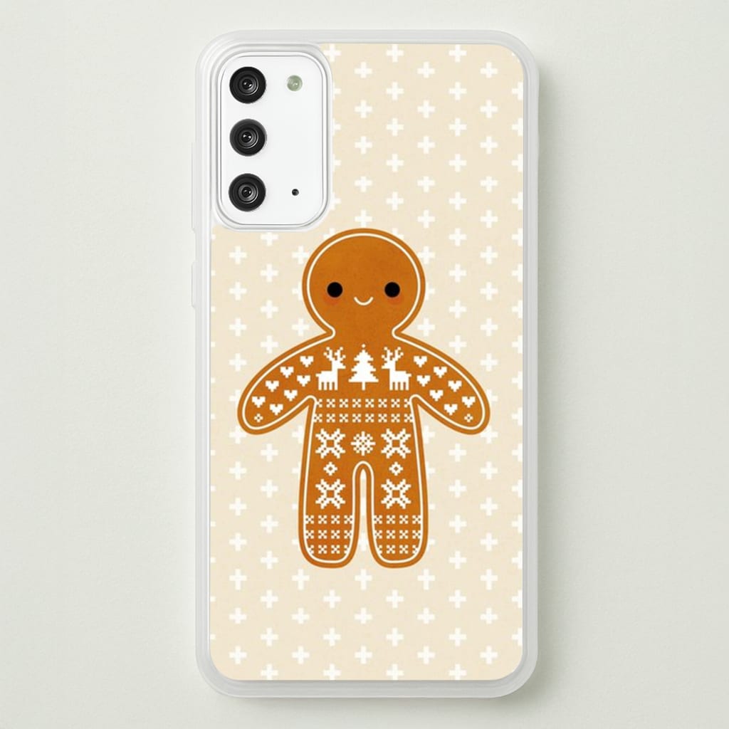 Christmas Jumper Pattern Gingerbread Man - Christmas Phone Case for Galaxy Note 20