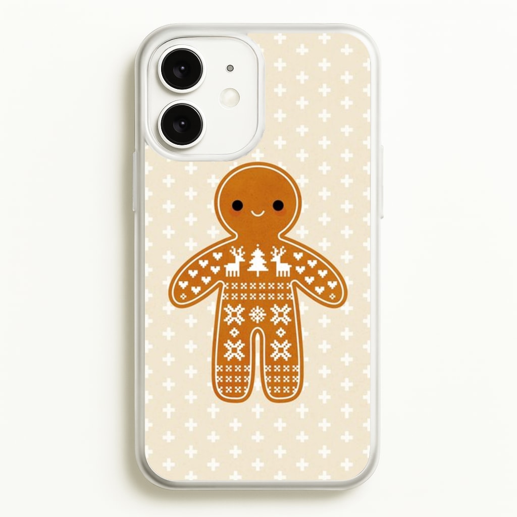 Christmas Jumper Pattern Gingerbread Man - Christmas Phone Case for iPhone 11
