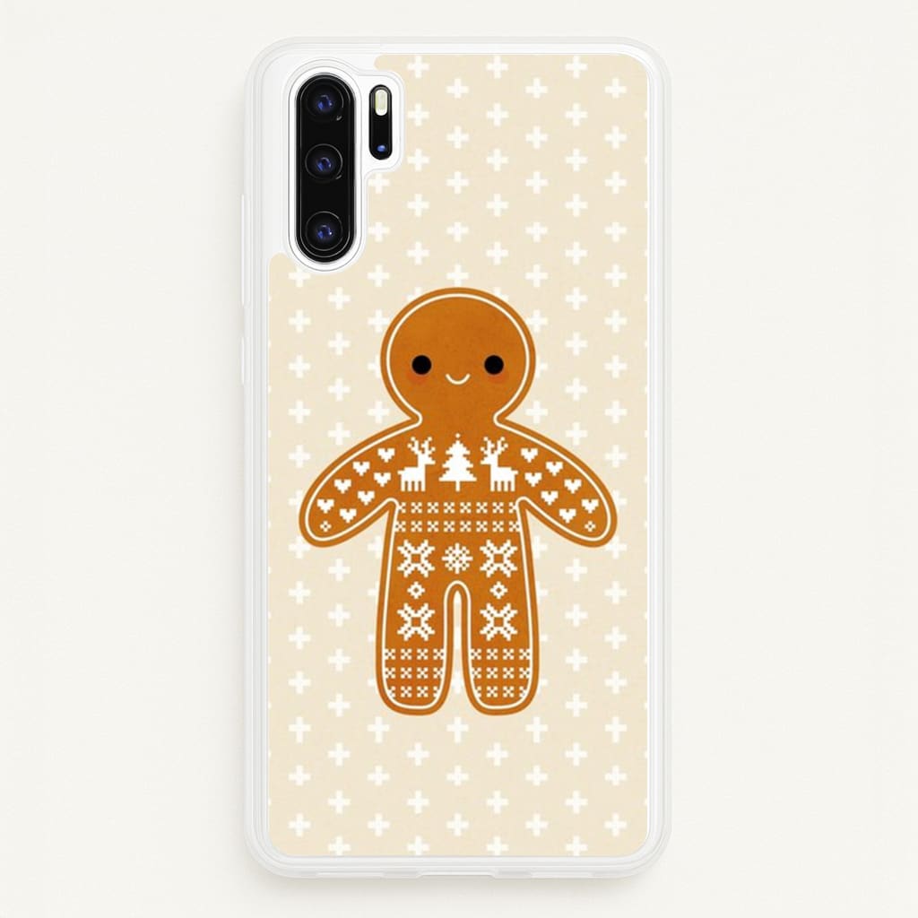 Christmas Jumper Pattern Gingerbread Man - Christmas Phone Case for Huawei P30 Pro